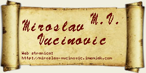 Miroslav Vučinović vizit kartica